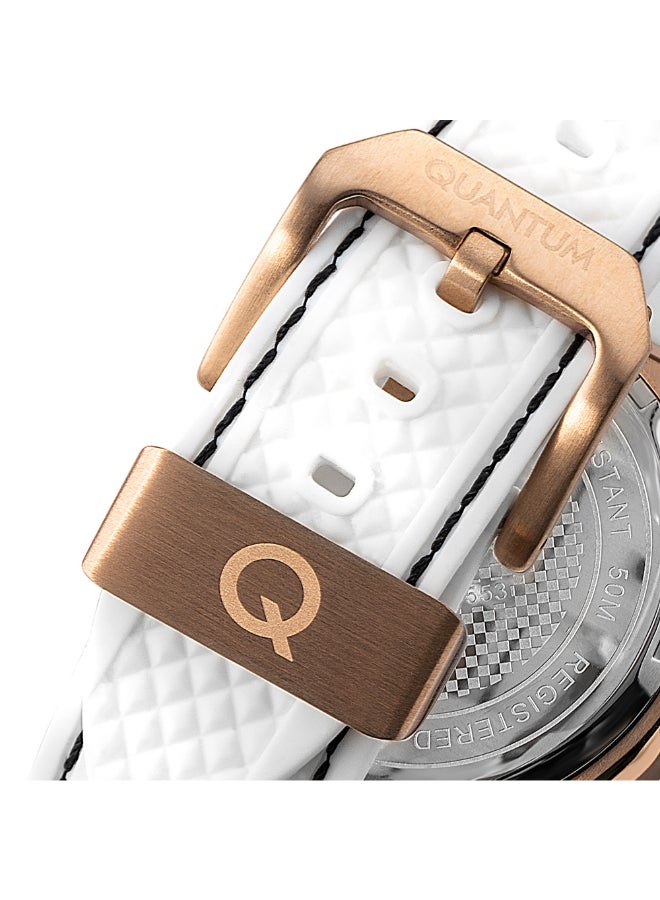 Quantum Men's Silicone Chronograph Watch HNG956.553 - 46 mm - Image 2