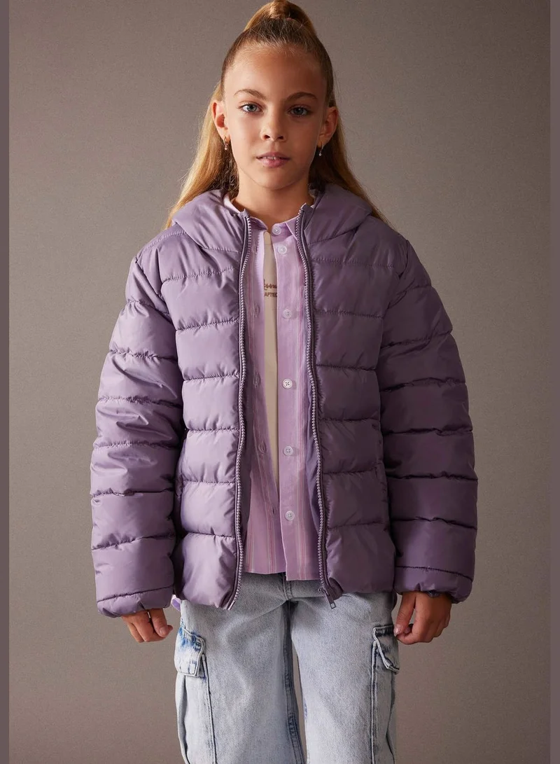 DeFacto Girl Hooded Long Sleeve Jacket