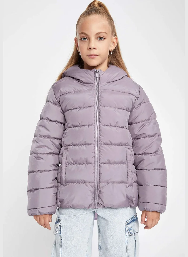 DeFacto Girl Hooded Long Sleeve Jacket