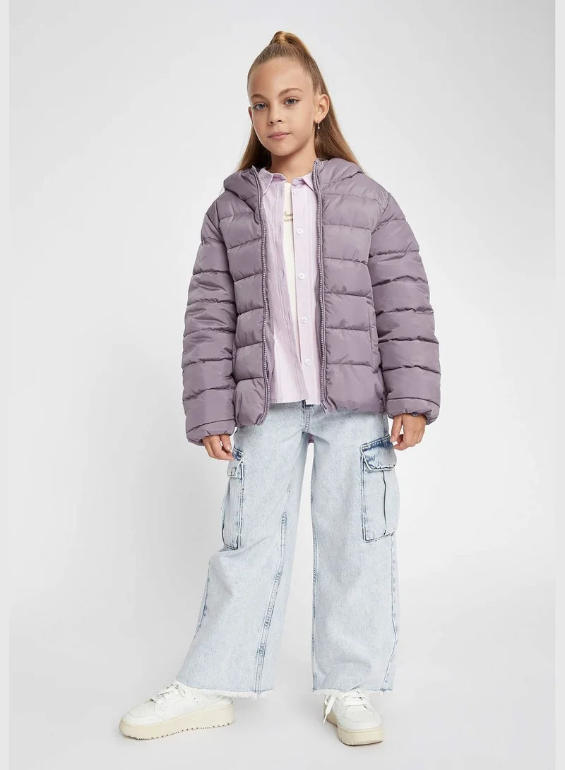 DeFacto Girl Hooded Long Sleeve Jacket