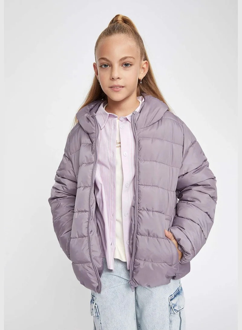 DeFacto Girl Hooded Long Sleeve Jacket