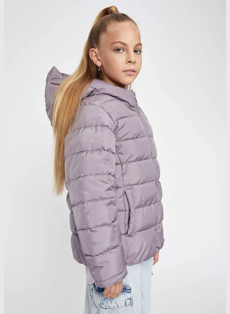 DeFacto Girl Hooded Long Sleeve Jacket