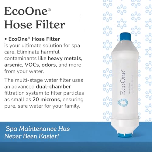 Eco One Hose Filter by EcoOne | Advanced Purification Water Filter for Garden Hose Application | Inline Dual Stage Natural Carbon Hose Filter for Filling Hot Tub & Spa | Filters up to 40,000 Gallons - Image 2