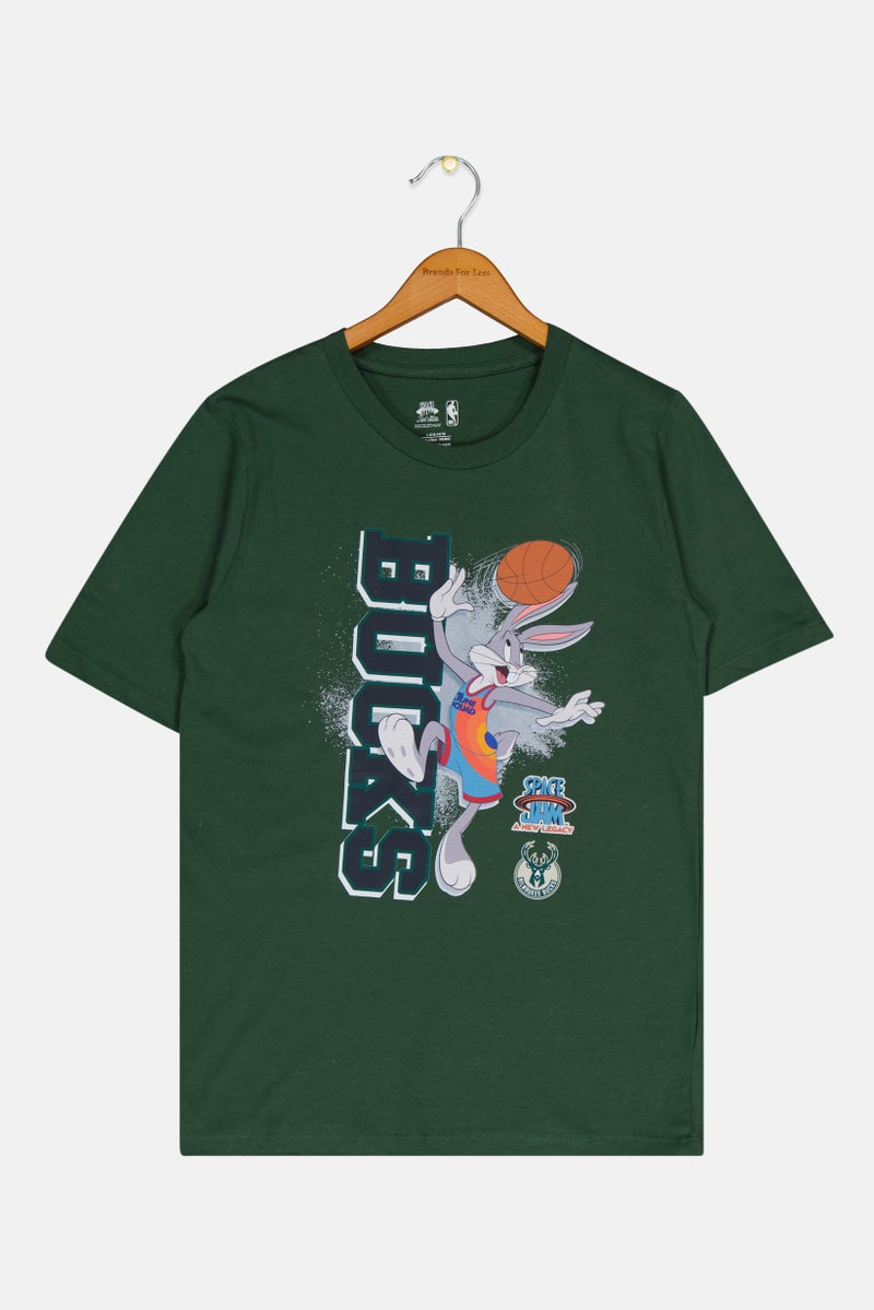 NBA Kids Boy Sportswear Fit Outdoor T Shirt, Green - Image 1