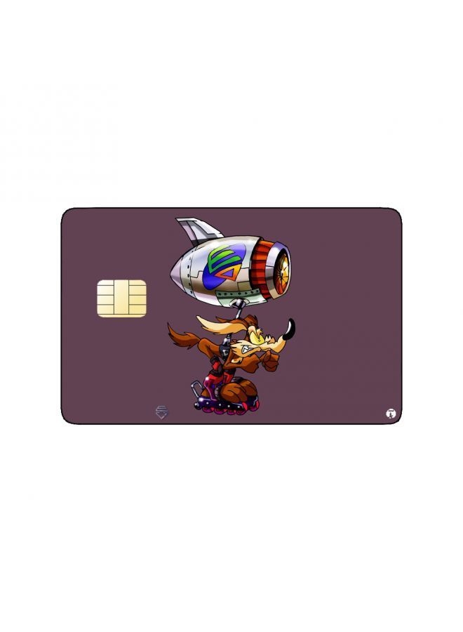 RKN PRINTED BANK CARD STICKER Animation Coyote From Road Runner By Warner Bros - Image 1
