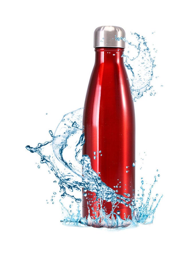 نيبمينينت زجاجة مياه بسعة 500 مل مصنوعة من الستانلس ستيل، معزولة ومفرغة الهواء ومصممة بشكل المياه الغازية. تحافظ على برودة/ سخونة مشروبك حتى 12 ساعة بفضل المعدن المقاوم للتسرب. 28*8*9سم - Image 1