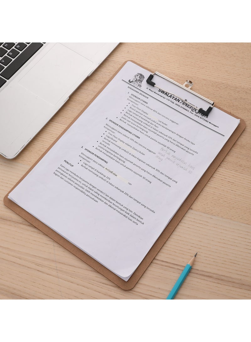 Deli E9226 A4 Clipboard - Brown - Image 4