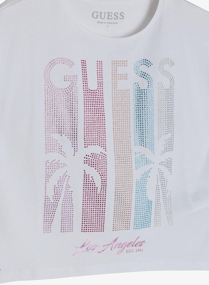 GUESS Youth Graphic Crew Neck T-Shirt - Image 4