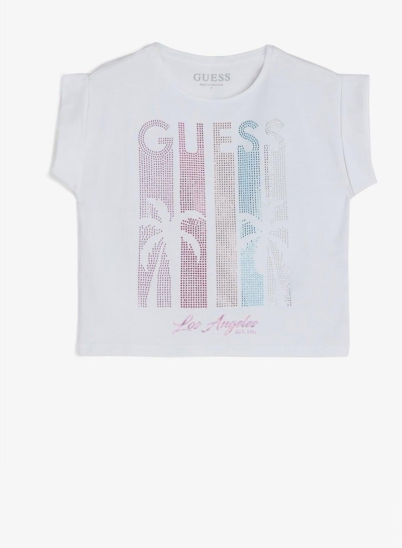 GUESS Youth Graphic Crew Neck T-Shirt - Image 2