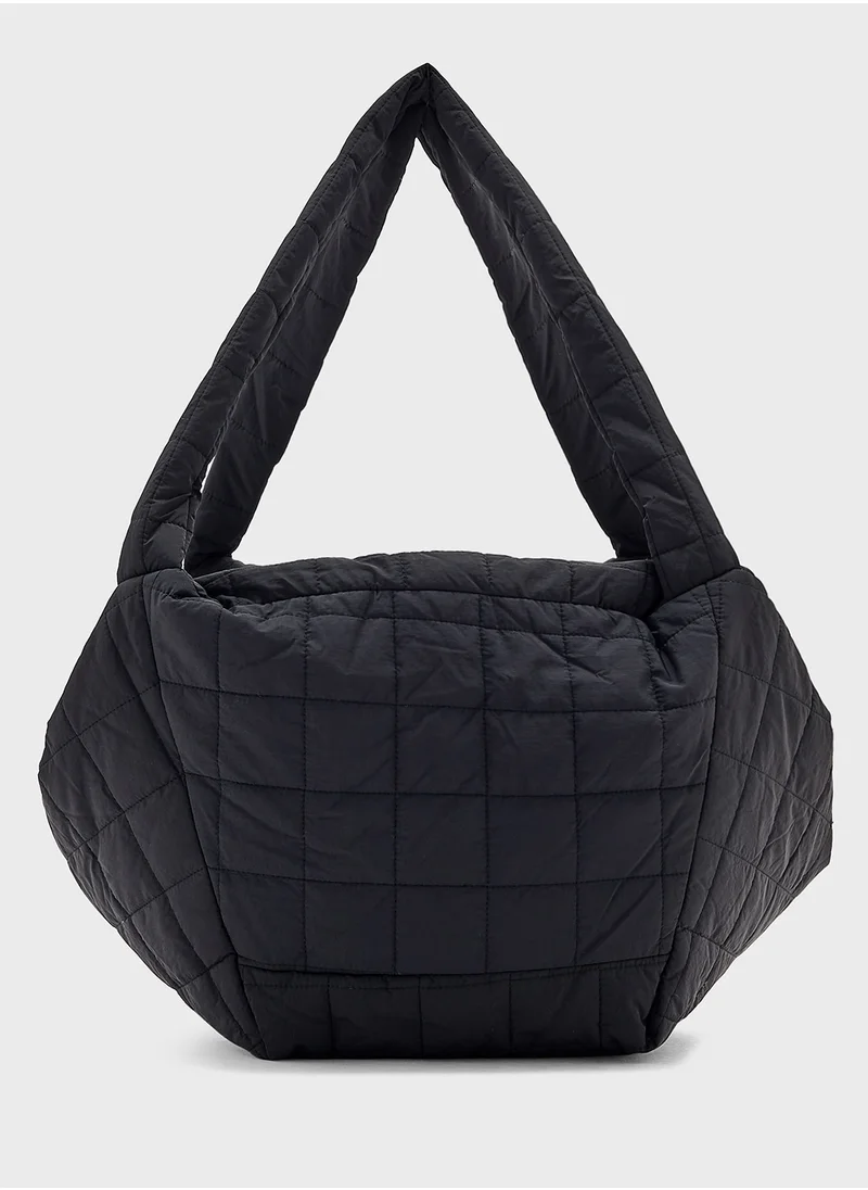 جينجر Quilted Padded Shoulder Bag