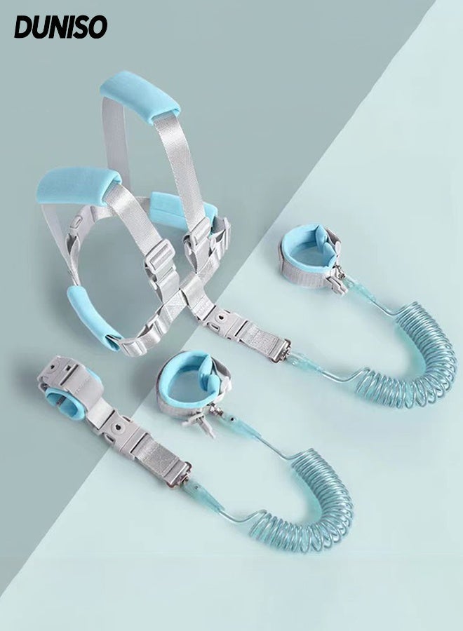 DUNISO 2 in 1 Anti Lost Toddler Leashes,Adjustable Toddler Backpack Harness,360°Rotation Safety Leash,With Reflective Design and Safety Buckle,Durable And Sturdy，Suitable For Outdoor Activities And Travel,2m - Image 1