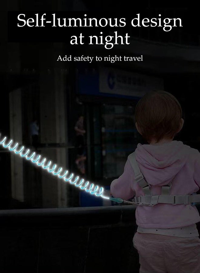 DUNISO 2 in 1 Anti Lost Toddler Leashes,Adjustable Toddler Backpack Harness,360°Rotation Safety Leash,With Reflective Design and Safety Buckle,Durable And Sturdy，Suitable For Outdoor Activities And Travel,2m - Image 5