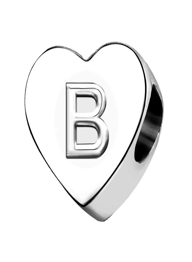 TGLS Heart Love Letter B Initial Charm Birthday Gifts Alphabet Capital Name Beads Compatible With Pandora Charms Bracelets - Image 1