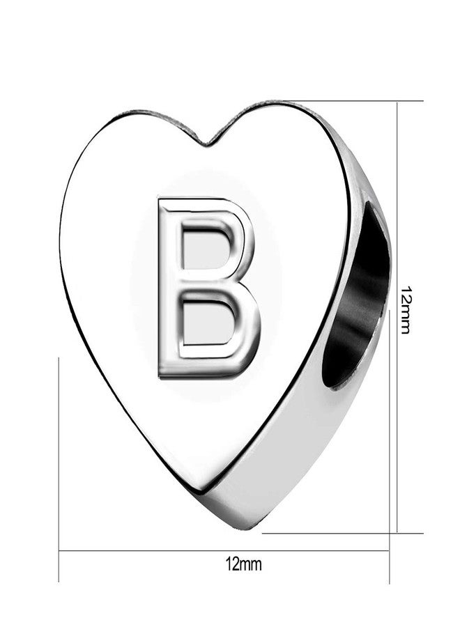 TGLS Heart Love Letter B Initial Charm Birthday Gifts Alphabet Capital Name Beads Compatible With Pandora Charms Bracelets - Image 2