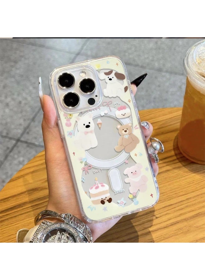 NIBEMINENT Cake Little Animals Protective TPU Case Cover For iPhone 17 Pro Max, Clear