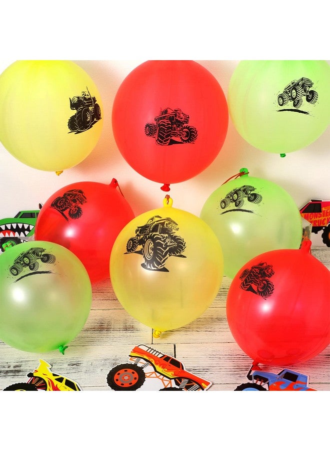 Jerify 36 Pcs Truck Party Favor Truck Punch Balloons Ball Colorful Punching Balloons with Rubber Bands Birthday Party Favors for Fun Games Supplies Goodie Bag Fillers - Image 2
