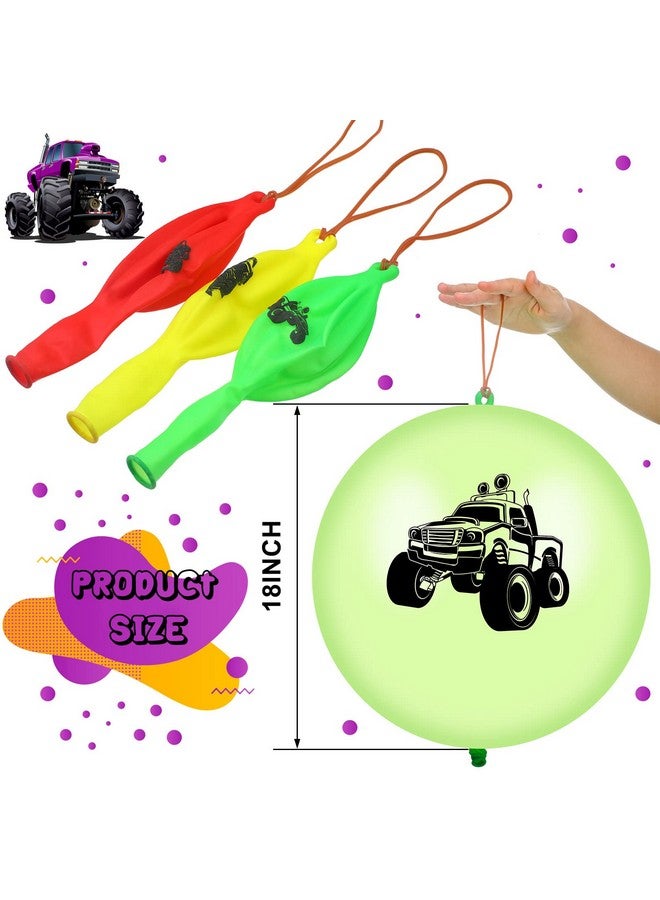 Jerify 36 Pcs Truck Party Favor Truck Punch Balloons Ball Colorful Punching Balloons with Rubber Bands Birthday Party Favors for Fun Games Supplies Goodie Bag Fillers - Image 4