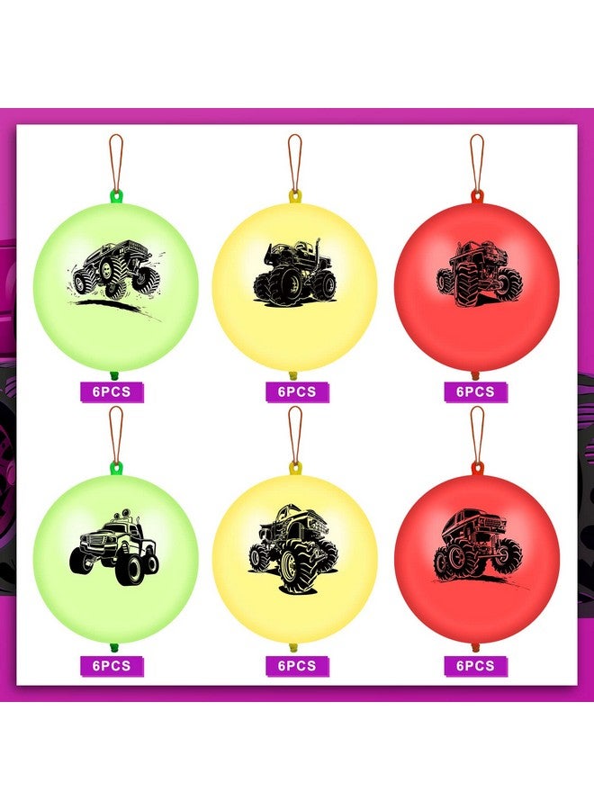 Jerify 36 Pcs Truck Party Favor Truck Punch Balloons Ball Colorful Punching Balloons with Rubber Bands Birthday Party Favors for Fun Games Supplies Goodie Bag Fillers - Image 3