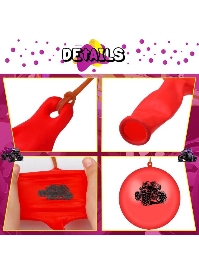 Jerify 36 Pcs Truck Party Favor Truck Punch Balloons Ball Colorful Punching Balloons with Rubber Bands Birthday Party Favors for Fun Games Supplies Goodie Bag Fillers - Image 5