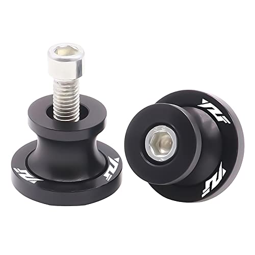 PPXIONG Motorcycle Swing Arm Sliders Spools 2pcs 6MM CNC Swing Arm Stand Screw for Yamaha YZF R1 R3 R6 R6S R25 R15 R125 600R (Black) - Image 1