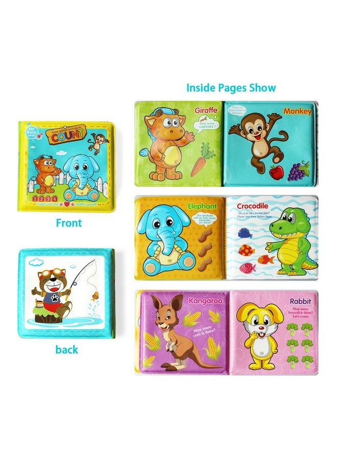 JUNSEE Baby Bath Books-3PCS,Bathtub Toys Floating Waterproof Educational Bath Toy Books for Toddlers-Animal Books,Count Books,Bird Books for Bath time - Image 3
