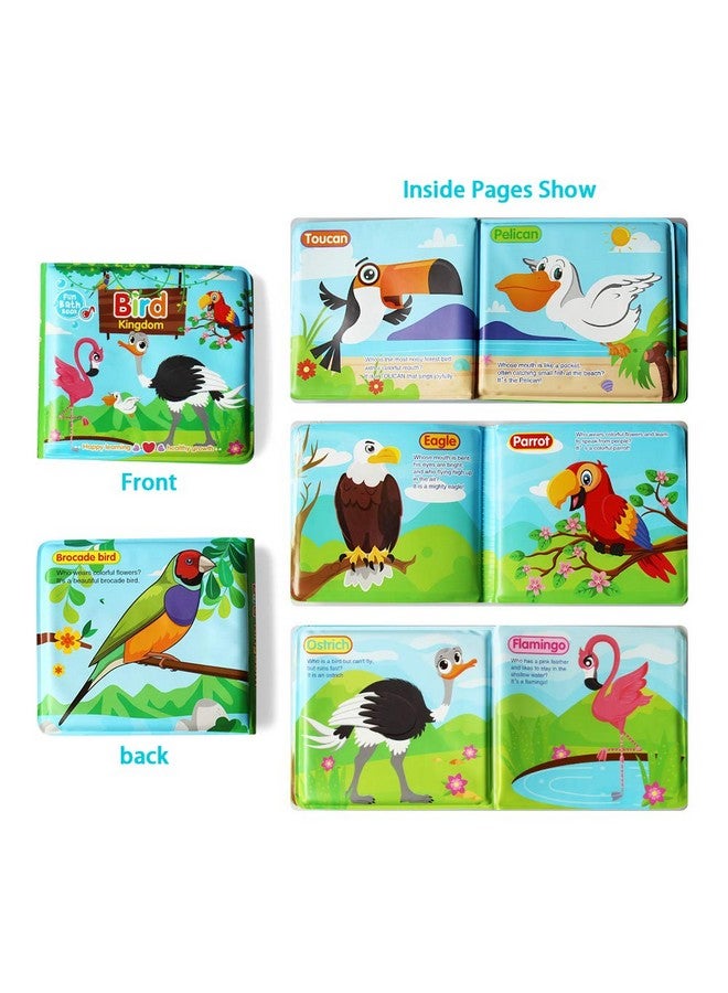 JUNSEE Baby Bath Books-3PCS,Bathtub Toys Floating Waterproof Educational Bath Toy Books for Toddlers-Animal Books,Count Books,Bird Books for Bath time - Image 5