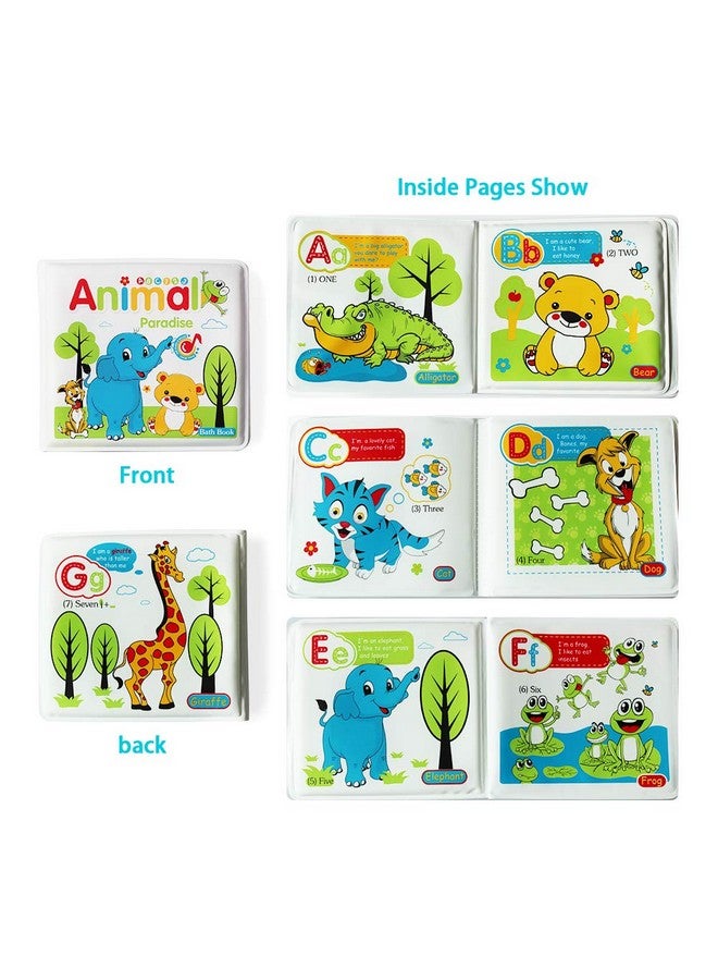 JUNSEE Baby Bath Books-3PCS,Bathtub Toys Floating Waterproof Educational Bath Toy Books for Toddlers-Animal Books,Count Books,Bird Books for Bath time - Image 4
