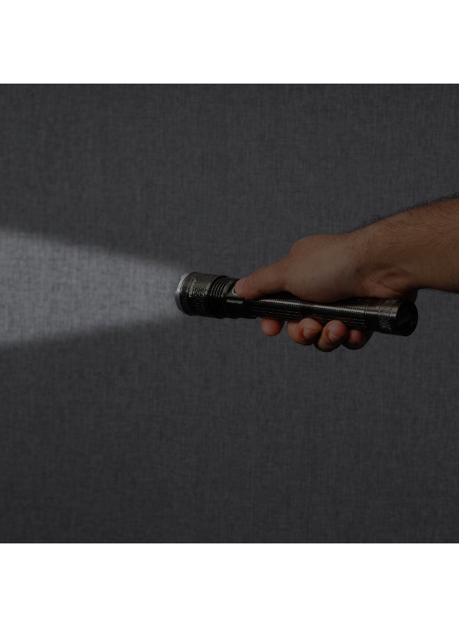 GEEPAS Zoomable LED Flashlight ,20W Laser High-Power LEDs, Perfect for Indoor and Outdoor Use, 10 Hours Continuous Working/ with Aluminum Alloy Housing, Type C Charging, Limited Lifetime Warranty - Image 3