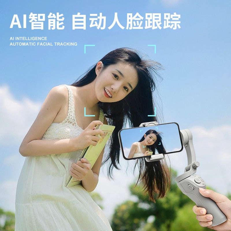 Tokqi Three-Axis Mobile Phone Stabilizer – Anti-Shake Grey Stabilizer for Live Streaming - Image 4