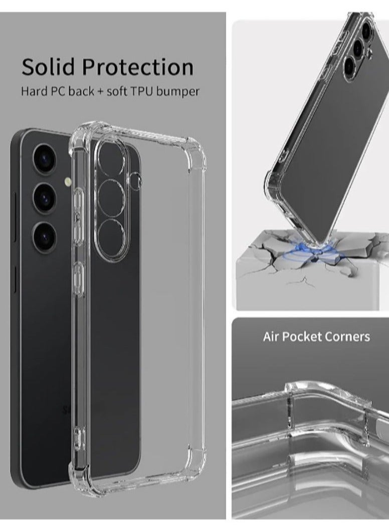 Samsung Galaxy A-56 Case, Case for Samsung Galaxy A56 5G Clear TPU Four Corners Protection Cover Transparent Soft funda, Slim Flexible TPU Airbag Bumper Shock Absorption Rubber Soft Silicone Case Cover Fit for Samsung Galaxy A56, Clear - Image 2