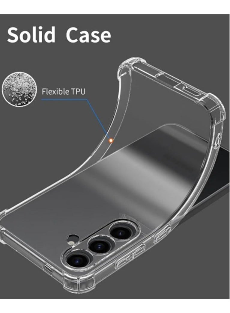 Samsung Galaxy A-56 Case, Case for Samsung Galaxy A56 5G Clear TPU Four Corners Protection Cover Transparent Soft funda, Slim Flexible TPU Airbag Bumper Shock Absorption Rubber Soft Silicone Case Cover Fit for Samsung Galaxy A56, Clear - Image 3