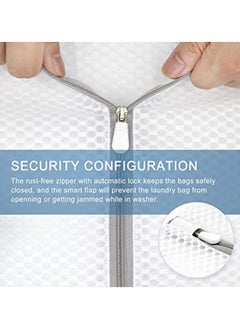 KASTWAVE 5Pcs Durable Honeycomb Mesh Laundry Bags for Delicates (2 Large 16 x 20 Inches, 3 Medium 12 x 16 Inches)  - Image 5