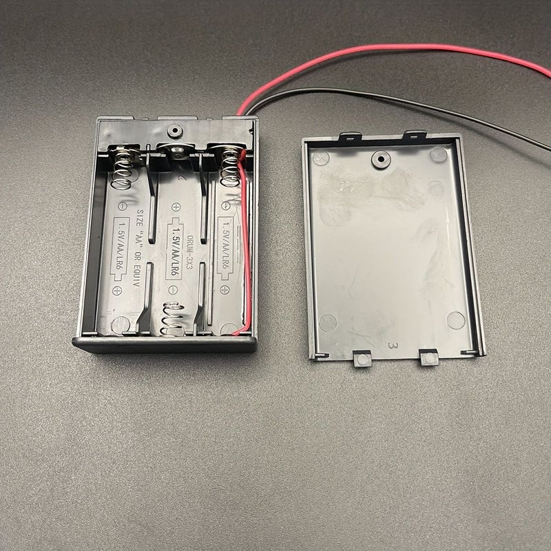 صندوق حامل بطاريات لبطاريتين من نوع AA مع مفتاح وأسلاك توصيل لمجموعات المنزل - Image 4