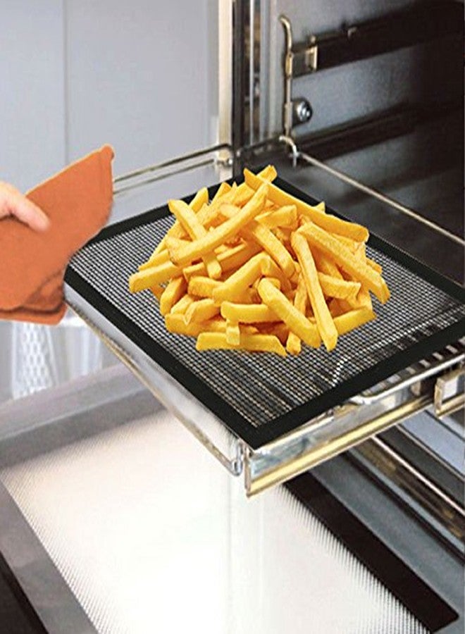 BLUE DROP Bluedrop PTFE Open Mesh Crispy Baking Mats Quick Oven Liners Dehydrator Sheets Non Stick Perforated Toaster Meshes Pack of 2 - Image 2