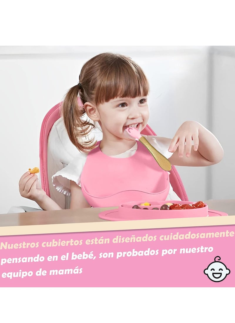 10 food grade silicone baby tableware, BPA free, including dishes