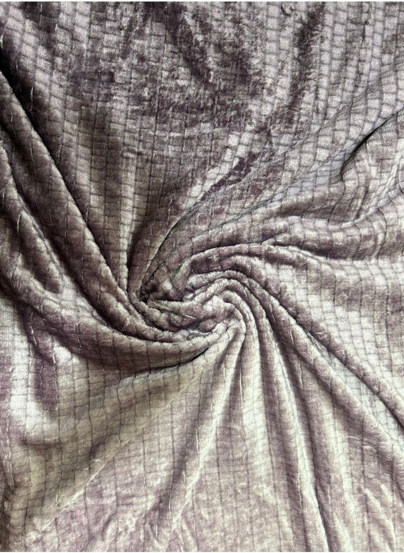T G H Super Soft Flannel Plush Throw Blanket – Grid Checked, Single Size (160x220 cm) for Bed and Sofa, Cozy and Comfortable  - Image 2