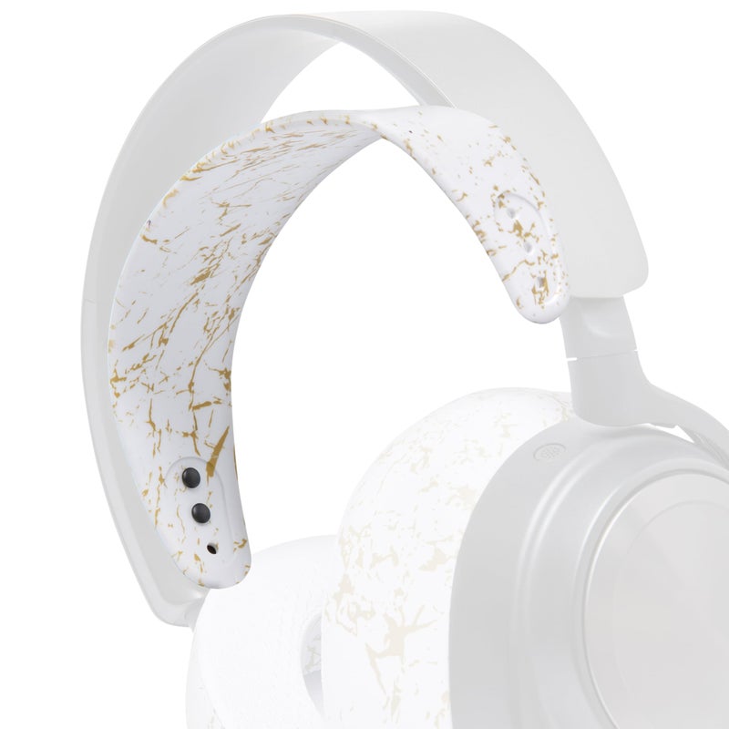 WC HeadbandZ Arctis Nova Upgraded Silicone Headband for Arctis Nova Headsets by Wicked Cushions Enhanced Flexibility Comfort and Style with Matching Earpad Designs Gold Marble - Image 2