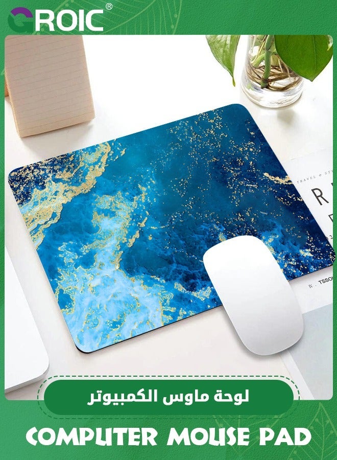 GROIC Mouse Pad, Office Desk Mat 11.8" ×9.8" Durable Computer Pad Water-Resistant Thick Writing Pads with Non-Slip Rubber Base for Office,Color Mixed Marble  - Image 5