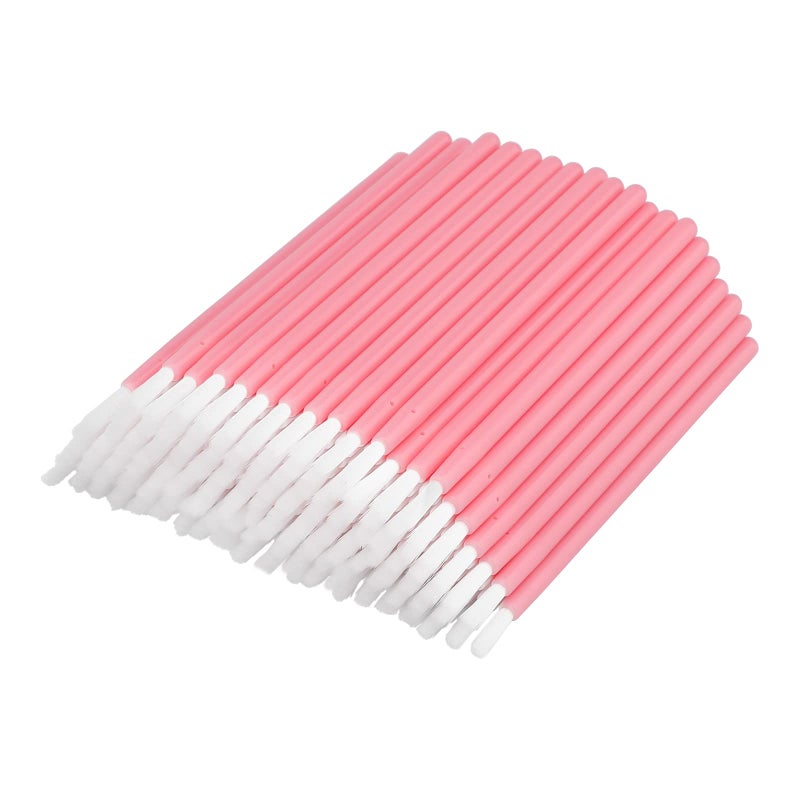 G2PLUS 100Pcs Lip Brush, Pink Lip Gloss Wands, Nylon Lipstick Gloss Applicator, Disposable Nail Brushes for Makeup, PYO Cookie Paint, Nail Art, Painting, Detail Brush - Image 1