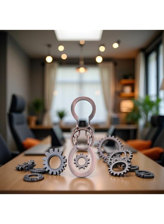 Puzzle Ring Brain Teaser Puzzles - Metal Horseshoe Cast Puzzle Game Unlock Interlock Puzzles Box Mind IQ Logic Test Disentanglement Games for Adults Office Supplies - Image 3