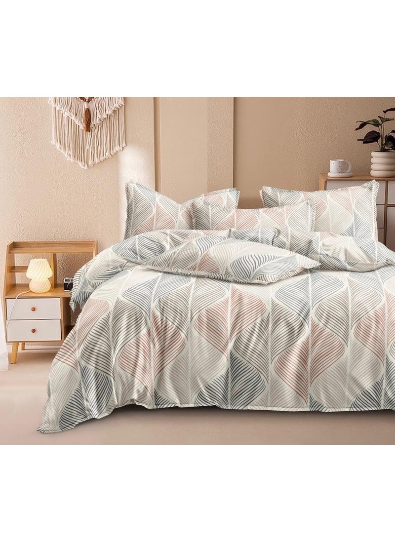 Subtlespreads Subtlespreads Plush 220 GSM AC Blanket Quilt Duvet Comforter Double Bed King Size 230x250 cms 90x100 inches Cream Waves Only Comforter  - Image 2