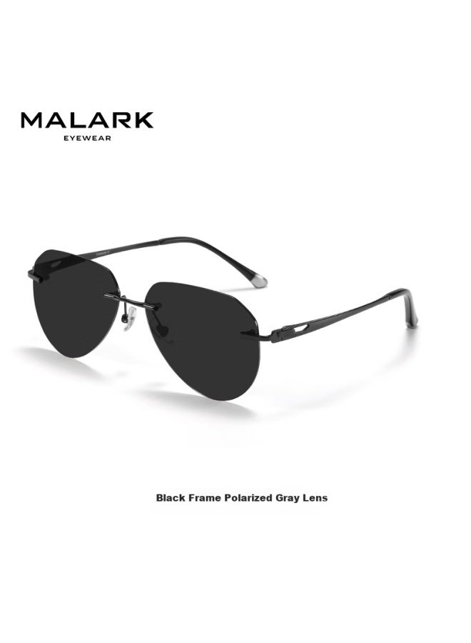 Morakot Molake Ultra-light Titanium Frameless Polarized Sungl For Men, Driving-specific Photochromic Gl, Fishing Goggles, Day And Night Use - Image 4