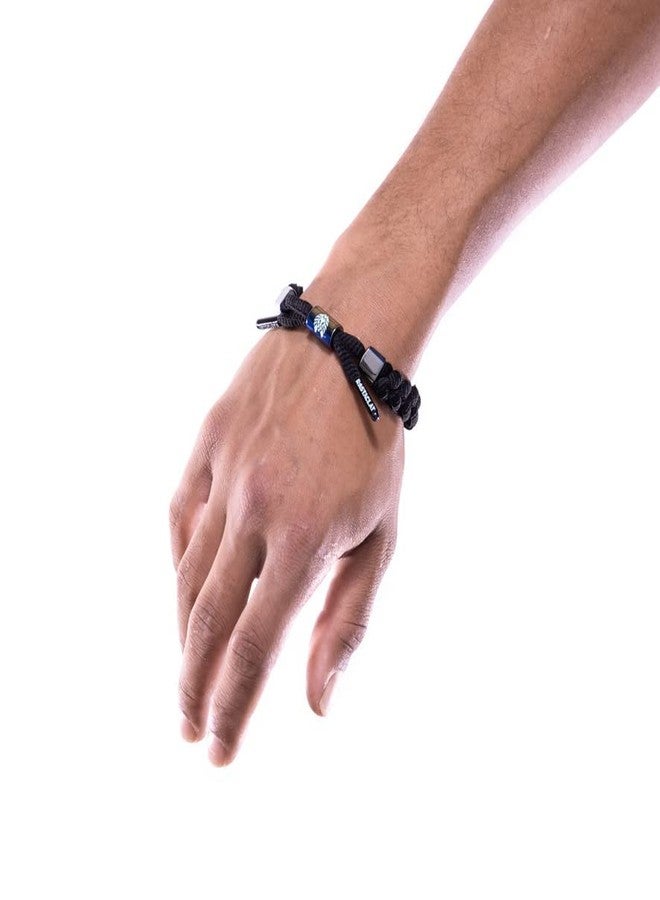 Rastaclat Braided Bracelet for Men and Women - Onyx Iridescent Iridescent/Black Bracelet | Adjustable Stackable & Braided by Hand (Medium/Large) - Image 2