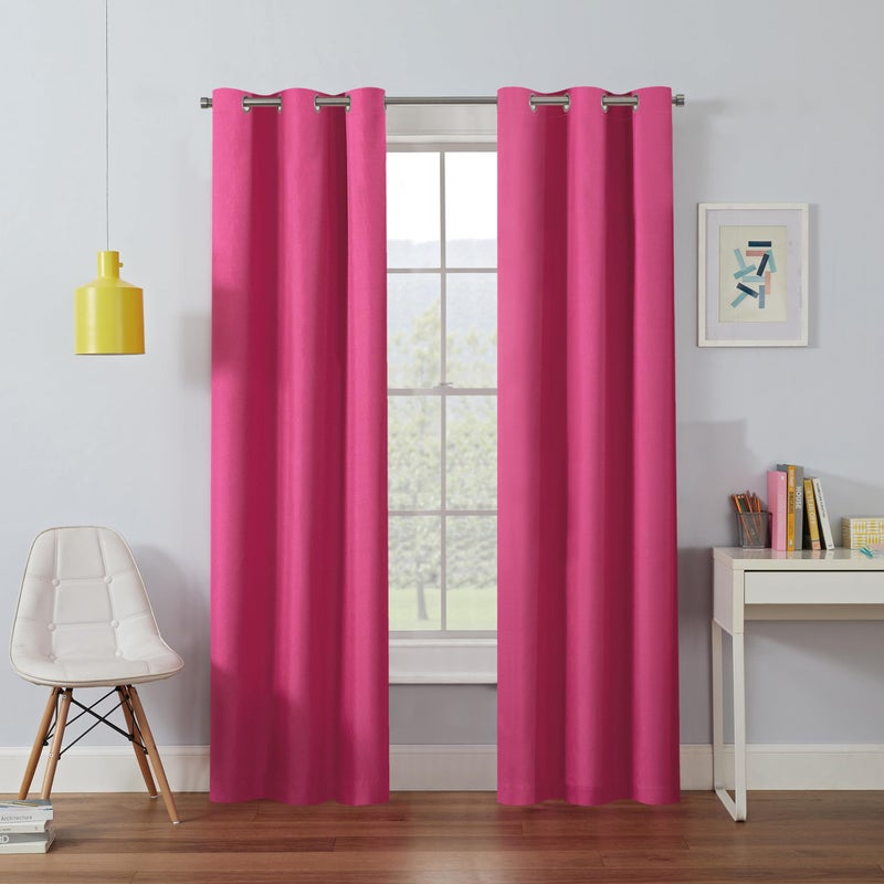 إكليبس Eclipse Kendall Blackout Curtain حراري معزول الحجارة النافذة النافذة الستائر تقليل الستائر لغرفة المعيشة غرفة نوم أو حضانة (لوحة واحدة) 54 في × 42 في التوت العريض - Image 1