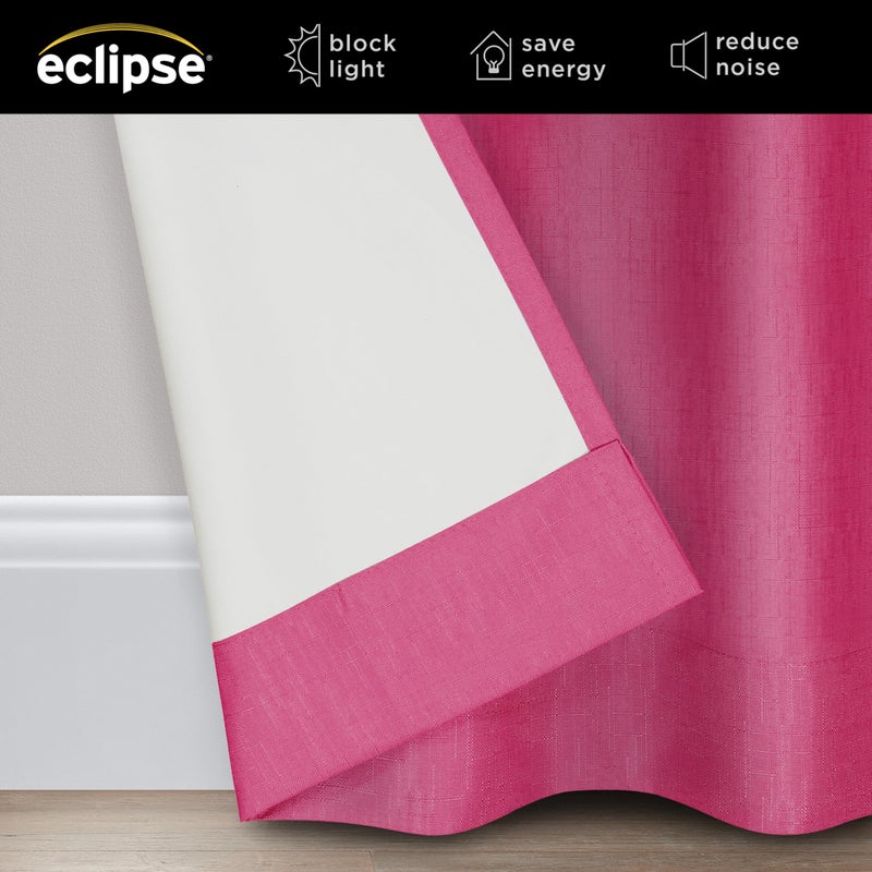 إكليبس Eclipse Kendall Blackout Curtain حراري معزول الحجارة النافذة النافذة الستائر تقليل الستائر لغرفة المعيشة غرفة نوم أو حضانة (لوحة واحدة) 54 في × 42 في التوت العريض - Image 2