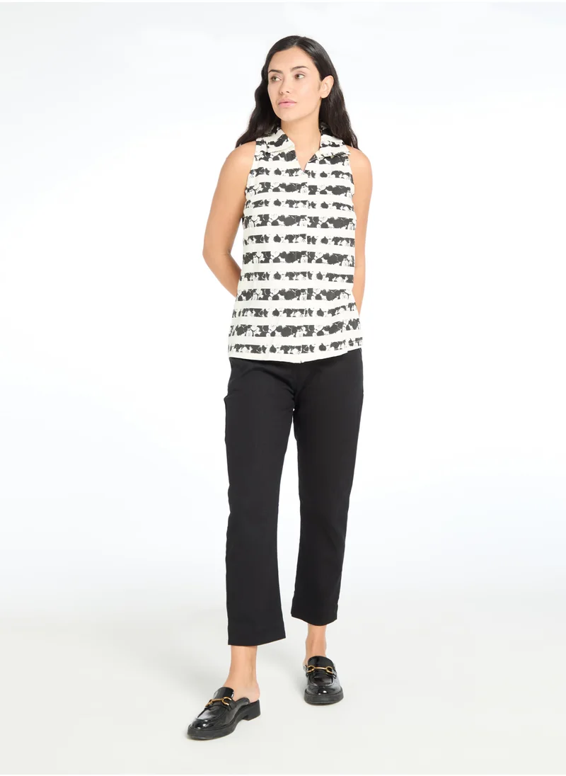 The Label Life Monochrome Mickey Stripe Top by Disney