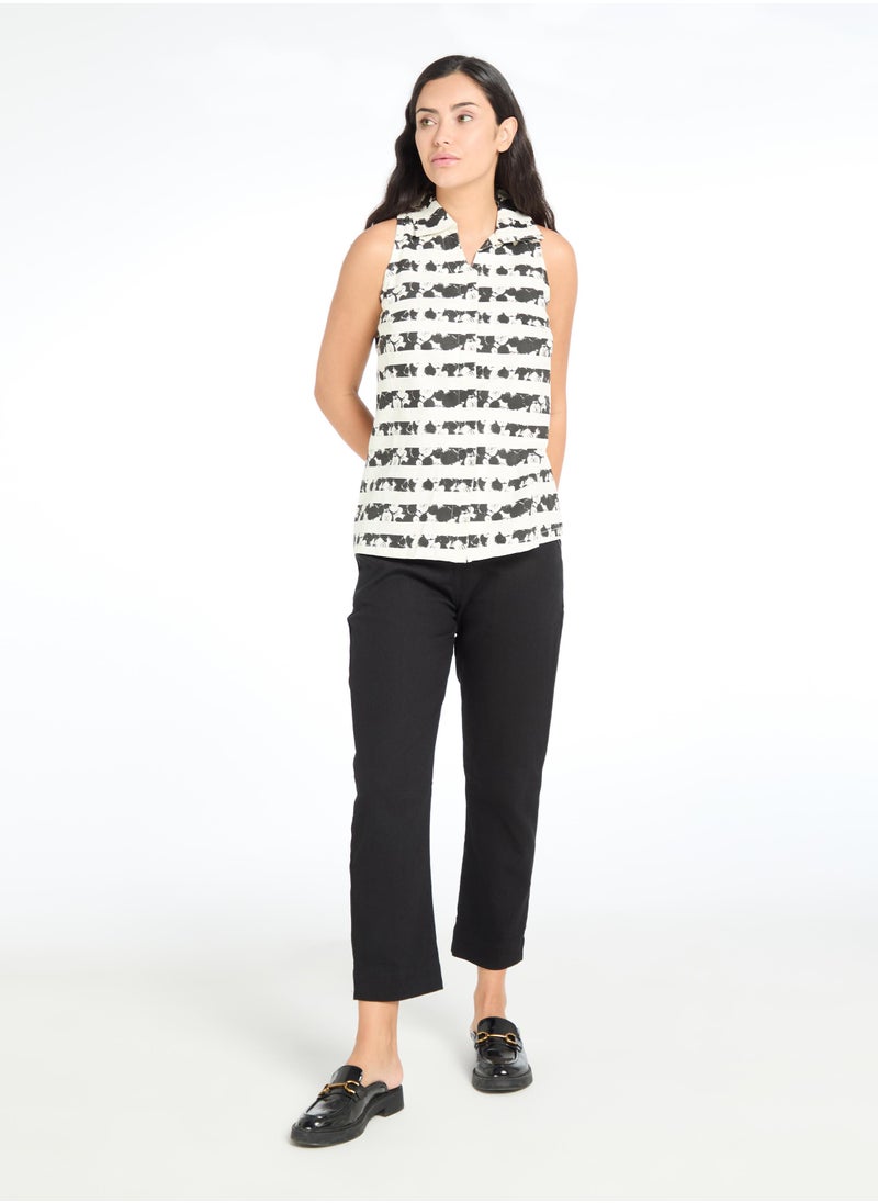 The Label Life Monochrome Mickey Stripe Top by Disney  - Image 1