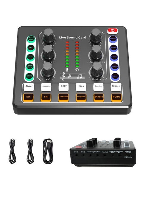 M8 Sound Card Set, Podcast Equipment Bundle, Recording Studio Package, Live Sound Card - Audio Interface for Laptop Computer Vlog Living Broadcast Live Streaming YouTube TikTok