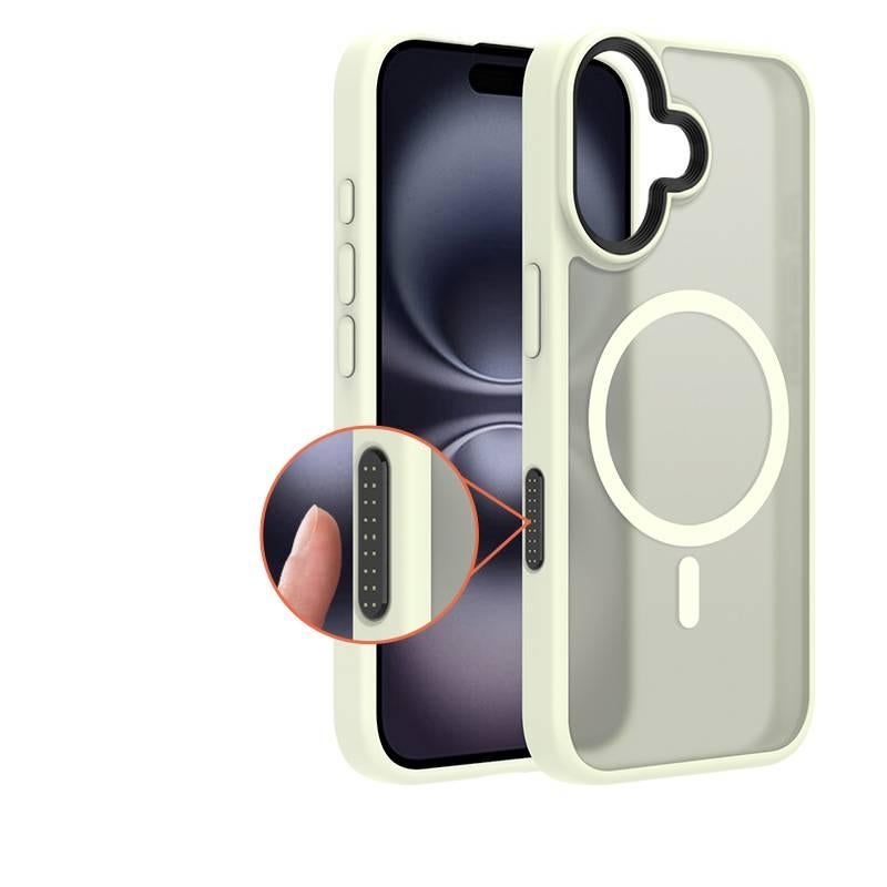 MS TPU MagSafe Case for iPhone 17 / 17 Air / 17 Pro / 17 Pro Max with Skin Feel and Strong Magnetic plus Shockproof plus Kickstand plus Drop Protection in Antique White - Image 1