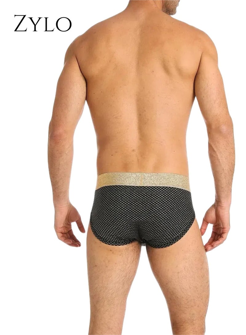 Zylo 4-Pack Men's Underwear Briefs Cotton Low Rise Multi Color Soft Underpant - Image 3